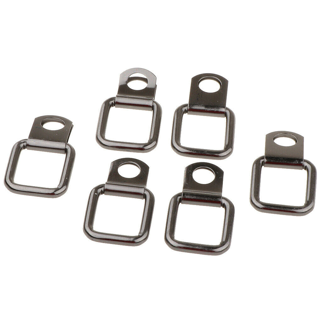 6pcs Stainless Steel D Ring Tie Downs for  Wrangler Trunk Cargo