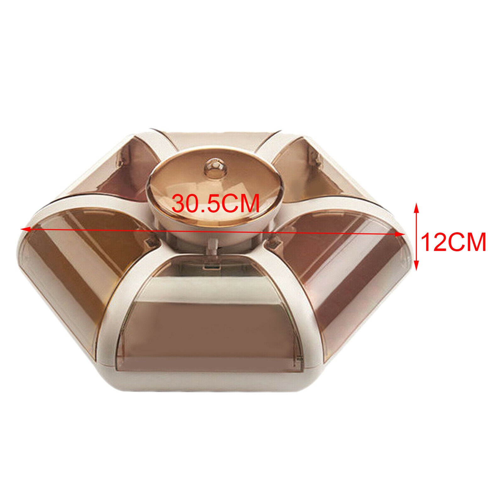 Creative Transparent Candy Container 6 Compartment Snack Tray Picnic Holiday