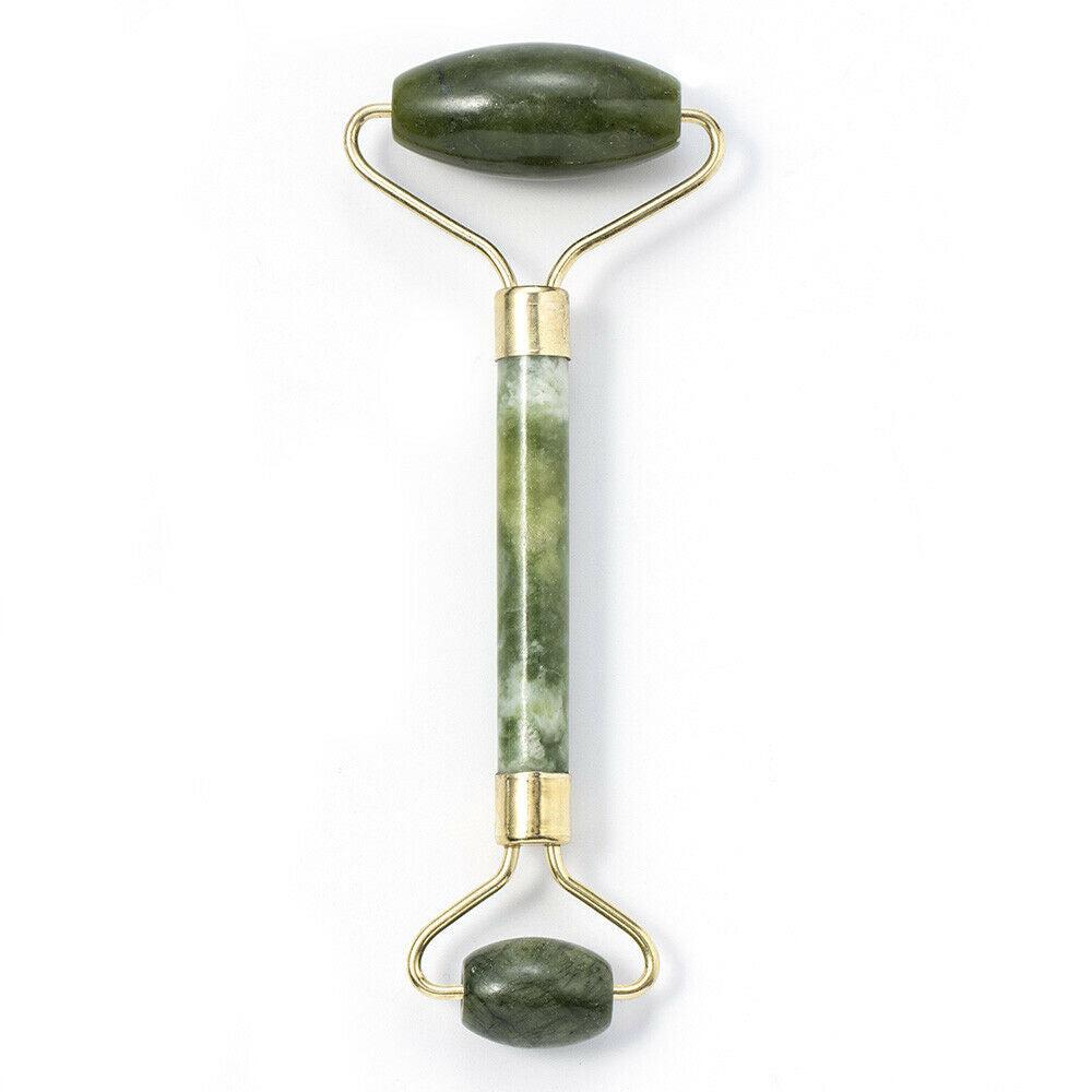 Natural Quartz Facial Jade Stone Roller Beauty Massage Tool Face Massager^