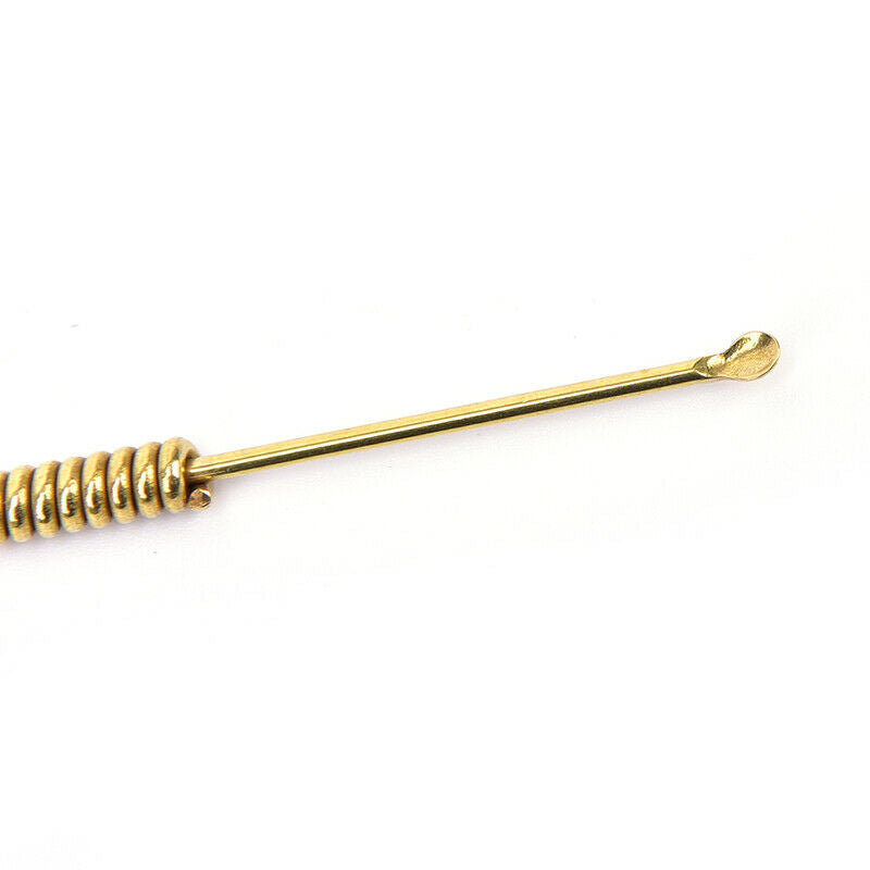 Handmade Wire SculptureBrass Earpick Earwax Cleaner Ear Spoon Keychain Pe.l8
