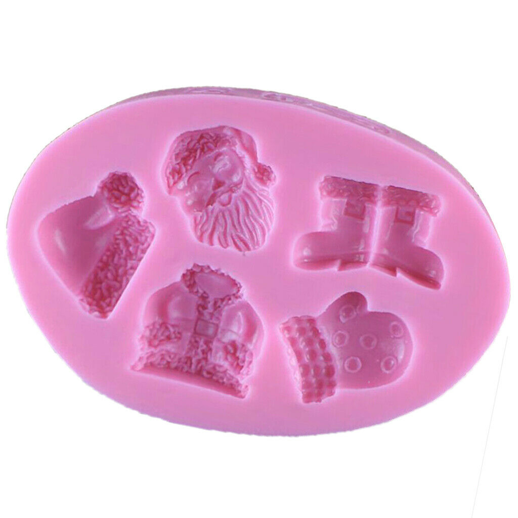 Santa Suit Silicone Mold Fondant Cake Decor Chocolate Mould for Christmas