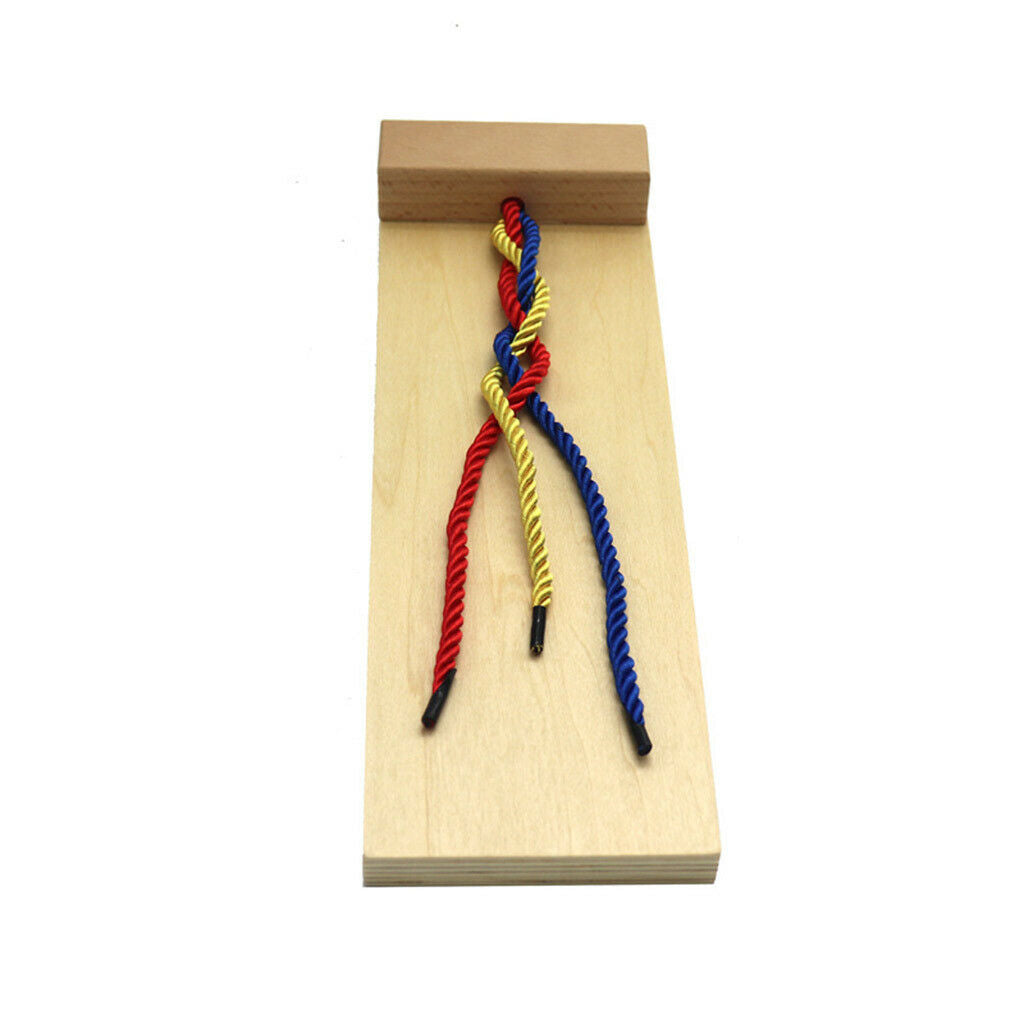 Wood 3-Color String Weaving Board Practical Skill Hand-eye Coordination