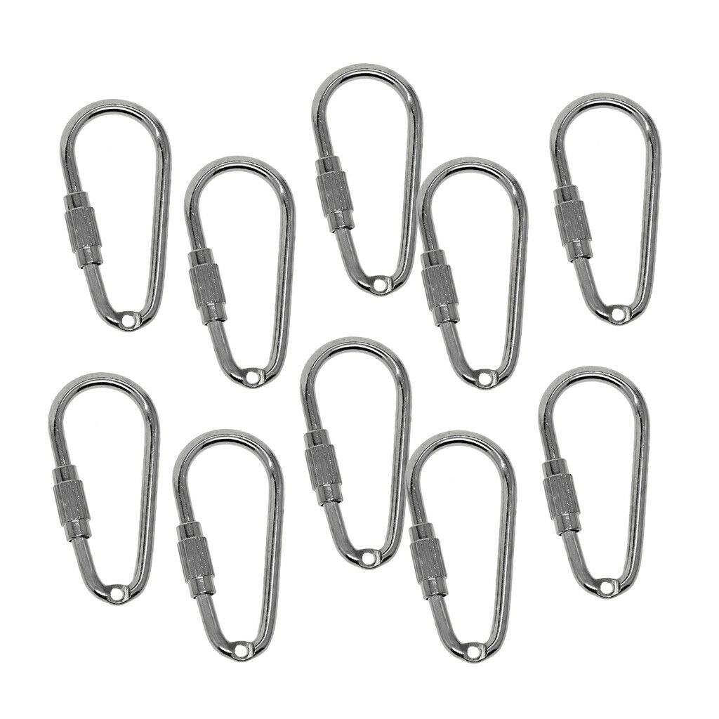 10 Pieces Alloy Carabiner Keychain Mini Carabiner Small