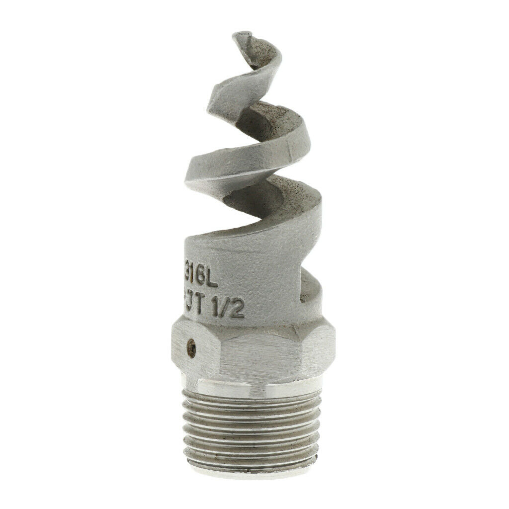 1/2 Inch Male Thread 316 Stainless Steel Spiral Spray Jet Nozzle 120 Degree