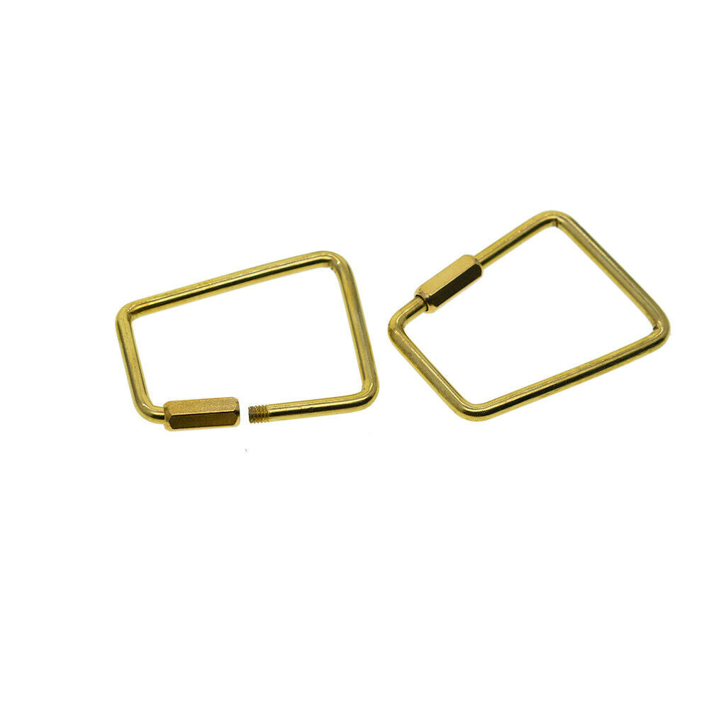 Durable Brass Screw Lock Key Chain Rings Creative Craft Hanging  10pcs