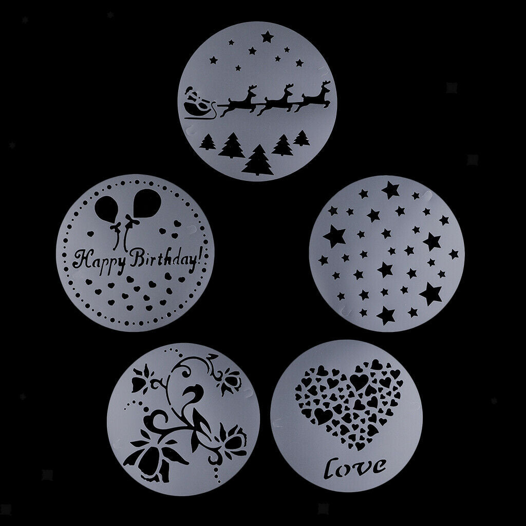 5 Baking Tool Cake Decor Mould Cake Top Border Plastic Fondant Cake Stencil