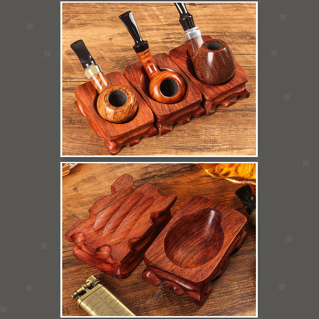 Natural Wooden Handmade Tobacco Pipe Rack Pipe Stand Stand Accessory Office