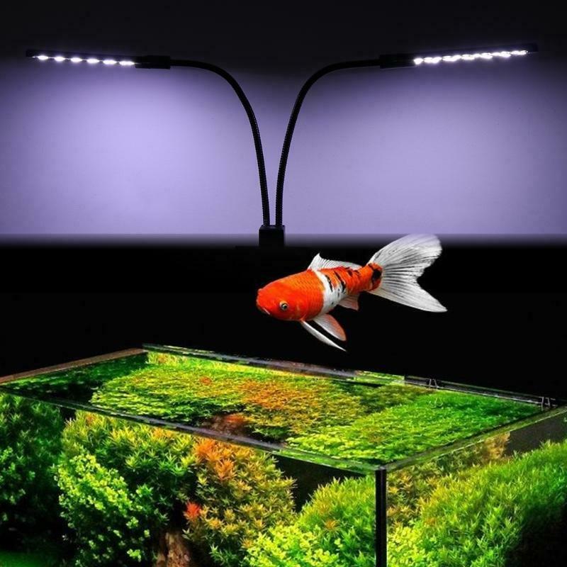 10W Fish Tank Lamps EU Plug Aquarium Plant Lights High Brightness Energy Saving
