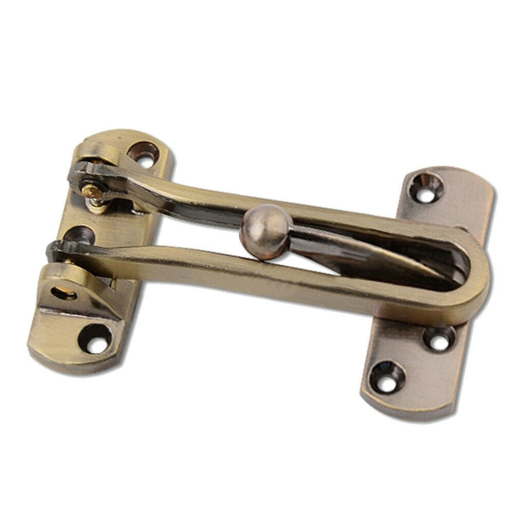 Zinc Alloy Anti-Theft Security Swing Bar Door Latch Buckle for Hotel Bronze