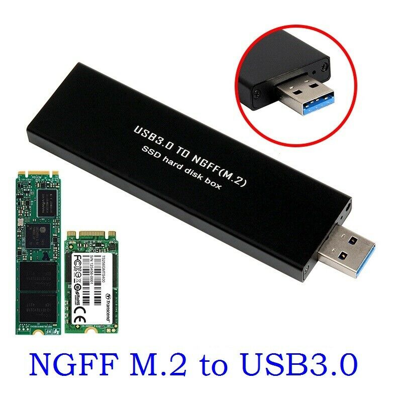 USB3.0 TO M.2 ngff SSD External Enclosure Storage Case Adapter Aluminium