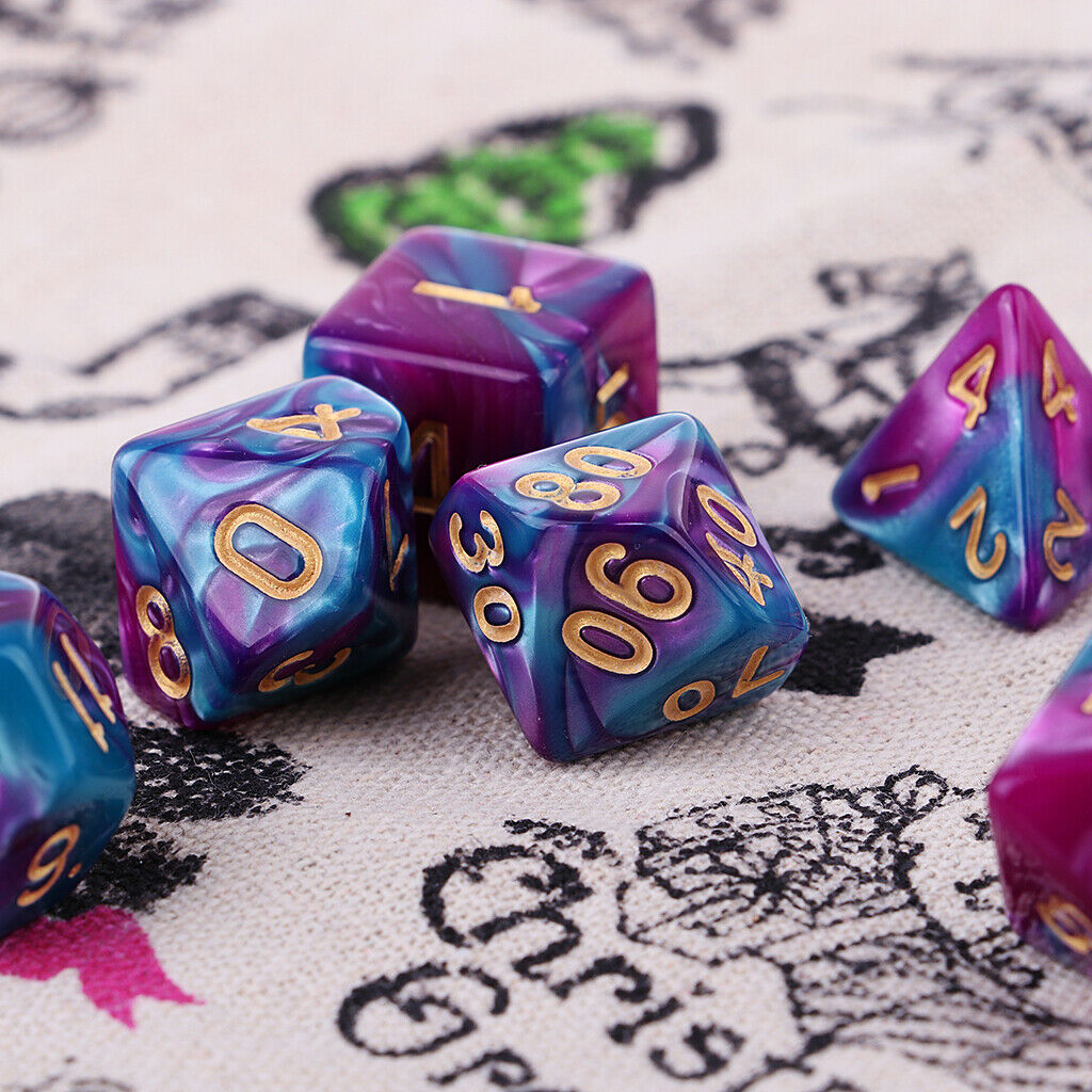 7 lot Acrylic Multi Side Dice Dice 16mm for Party Casino Table Game Toys