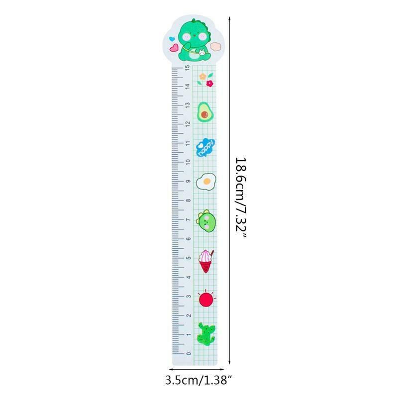 2PCS Cartoon Magnetic Ruler Magnetic Bookmark Set for Boys Girls Randomly Type