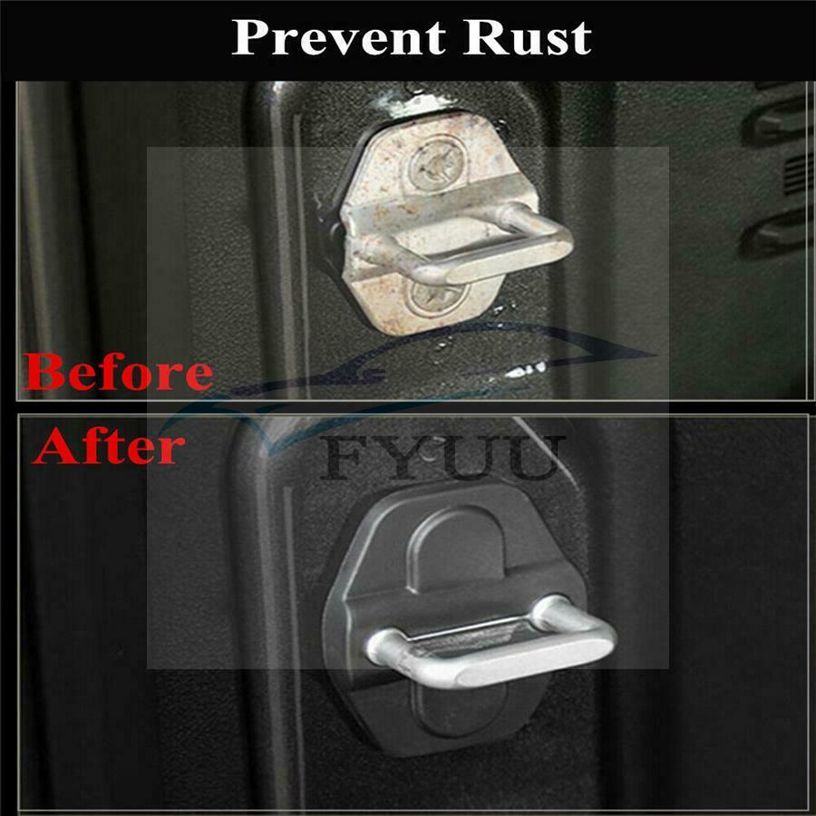 Door Lock Cover Screw Protector Trim For Jeep Wrangler JL JT Willys 2018-2021