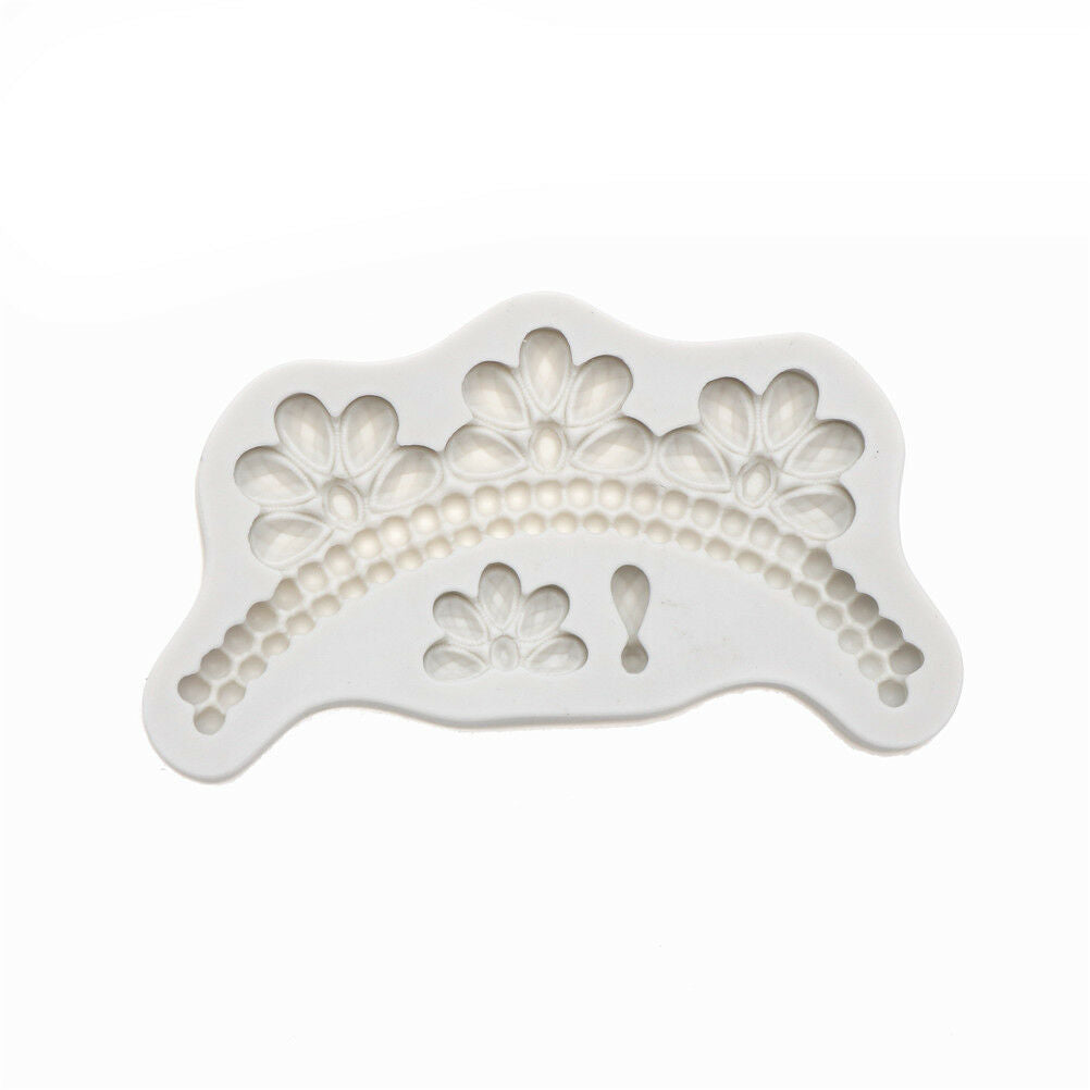 Gem Cake Border Silicone Mold DIY Fondant Cake Decorating Tools Baking Mou.l8