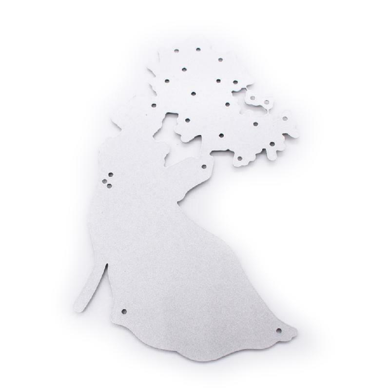 Reading Girl Metal Cutting Dies Stencil Scrapbooking DIY Album Stamp Paper
