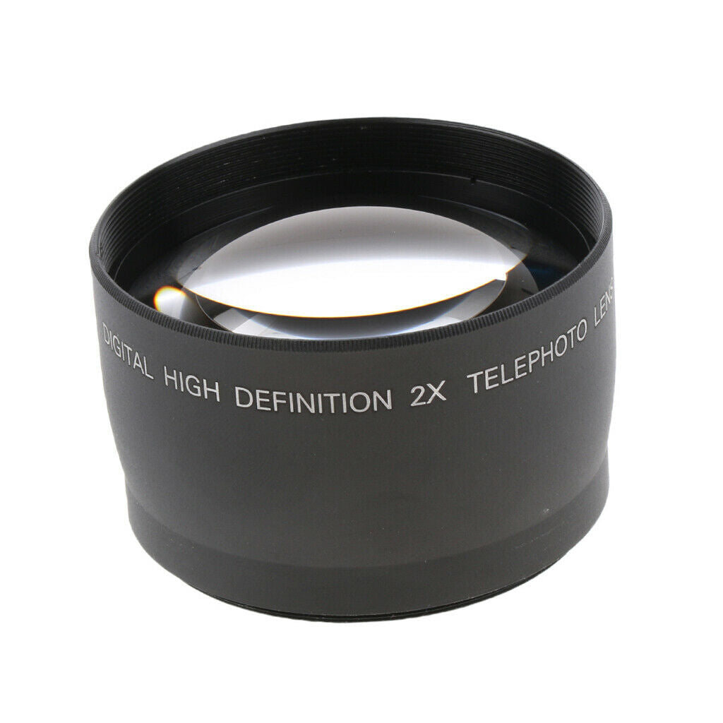 Universal 58 mm 2X Magnification Telephoto Lens for Canon DSLR 18-55mm Black