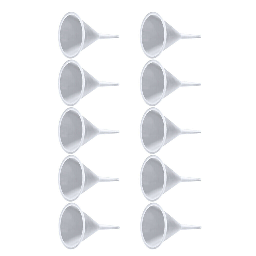 10pcs/set Plastic Mini Funnels For Filling Small Samples Perfume Liquid Emulsion