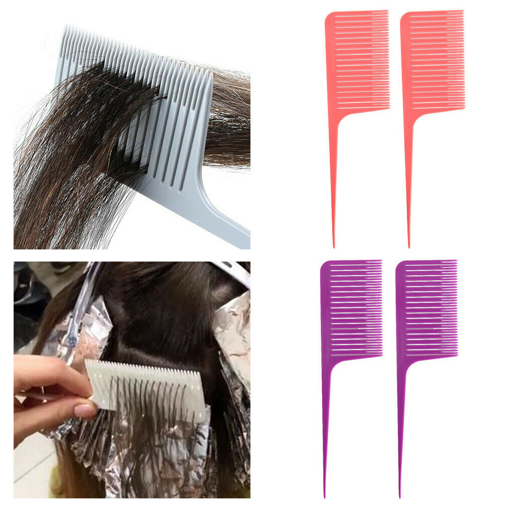 4pcs ABS Sectioning Weaving Highlighting Foiling Hair Comb Styling Combs