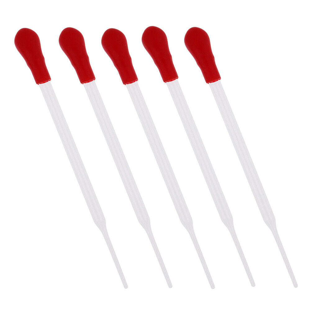 5 Pieces Clear Glass Pipette Pipet Dropper Dispensing Liquids Lab 14cm