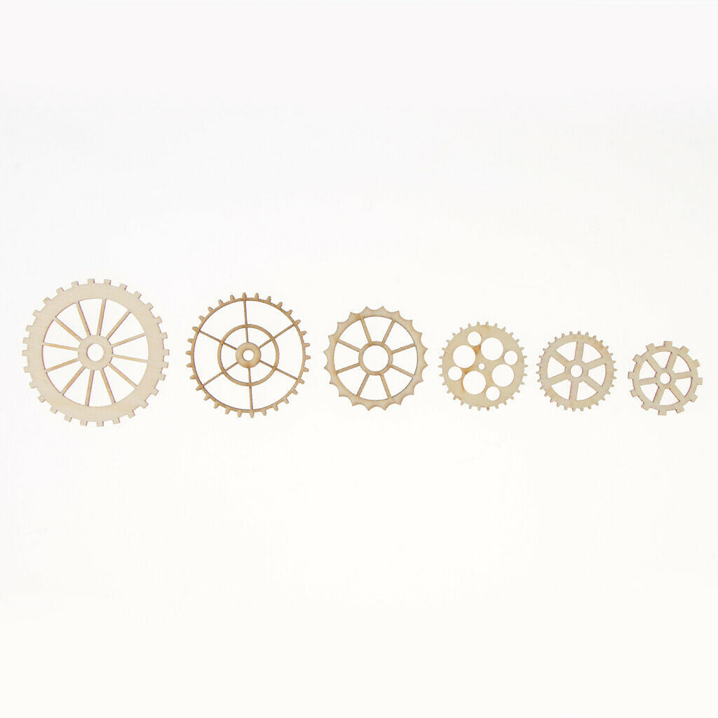 144pcs  â€‹â€‹Wheel Wooden Tags Scrapbooking Embellishment Craft