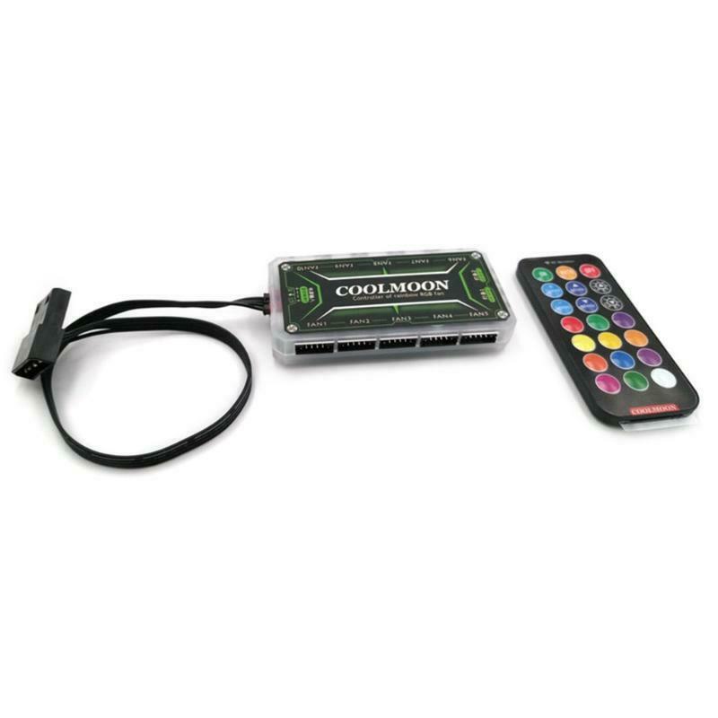 Remote Control Computer Case 12V 10A 60W RGB Fan Intelligent Music Controller