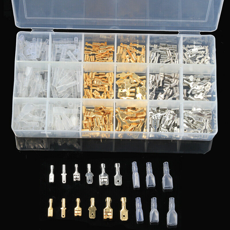 360PCS Motorcycle Scooter Bullet Male & Female Cable Wire Connector Terminal Box