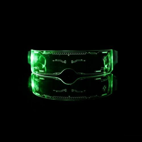 Colorful Clear Lenses 7 Color LED Light Visor Goggles Glasses 4 Halloween Party