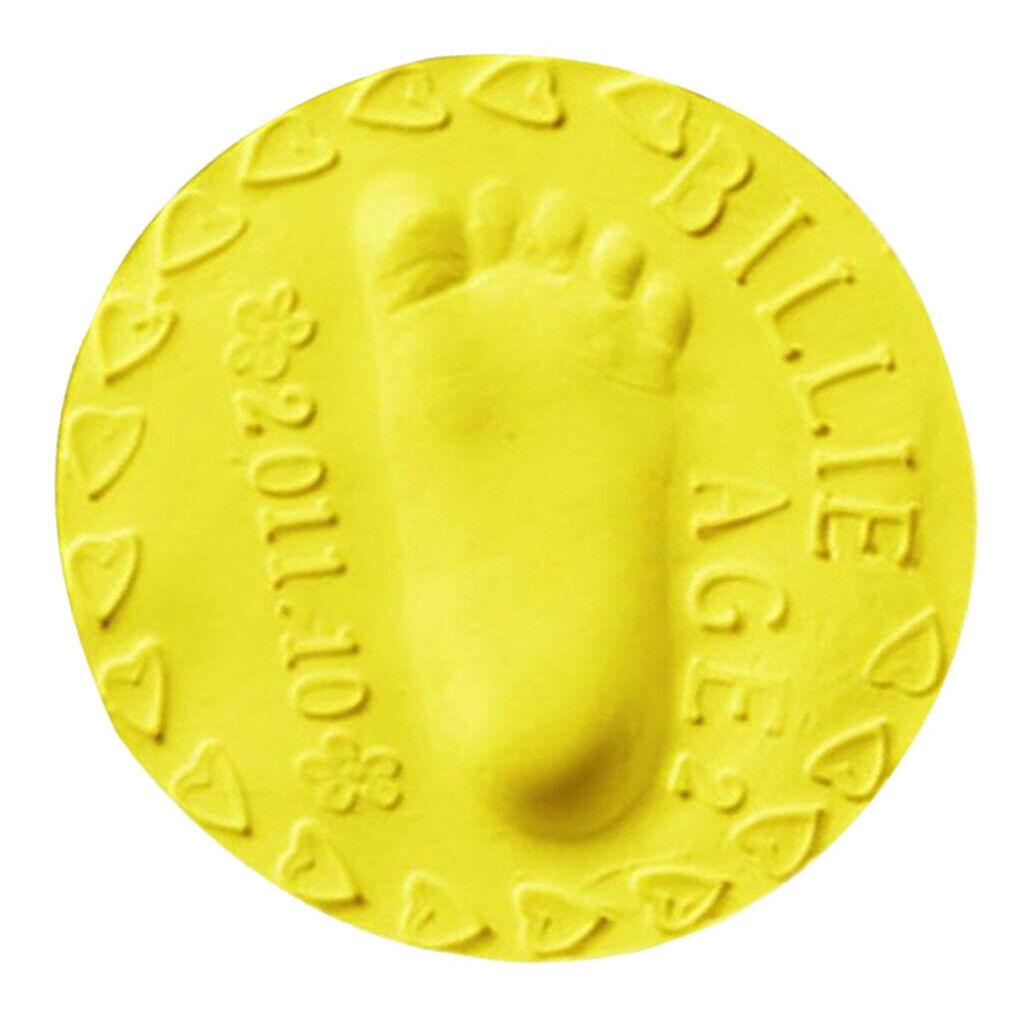 Bag of 2 Air Drying Clay For Babies Hand Print and Foot Print Casting Kit Yellow