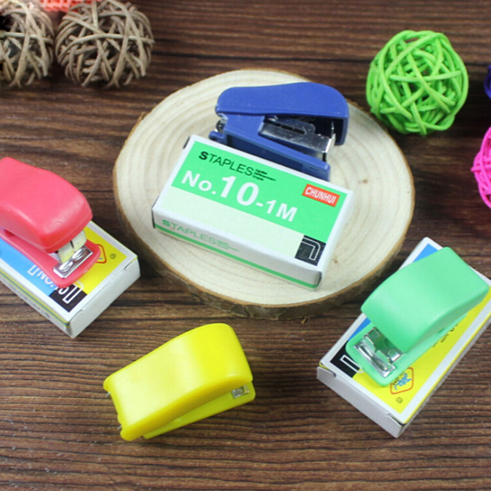 Super Mini Stapler Home Office Paper Document Bookbinding Machine Tool&Staple WF