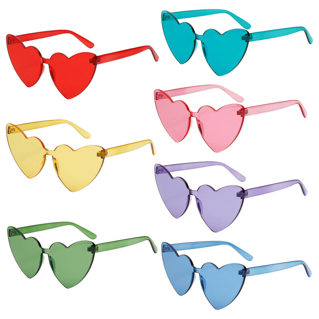Heart Shaped Frame Sunglasses Party Fashion Eyewear Eyeglasses Red