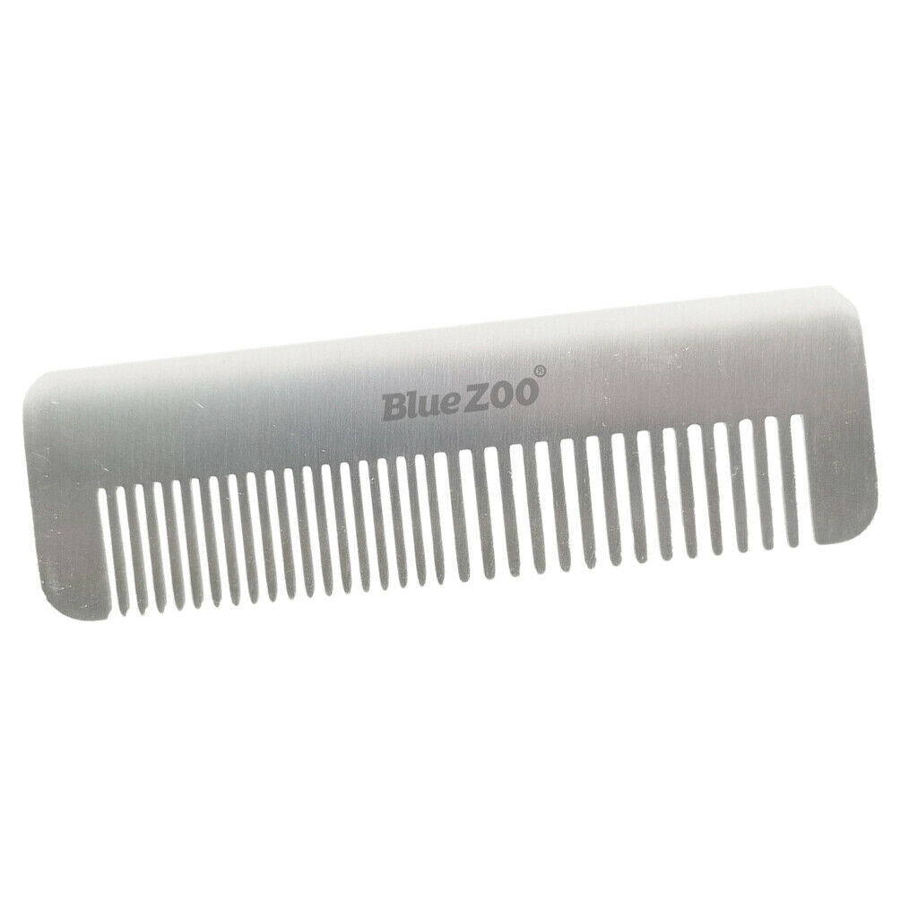 2-in-1 Stainless Steel Static Free Beard Detangling Grooming Trimming Comb