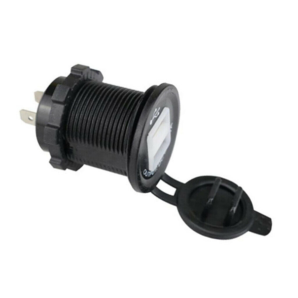 Fast DC 2 USB Adapter Car Charger Motorcycle Motorbike Phone Power Supply