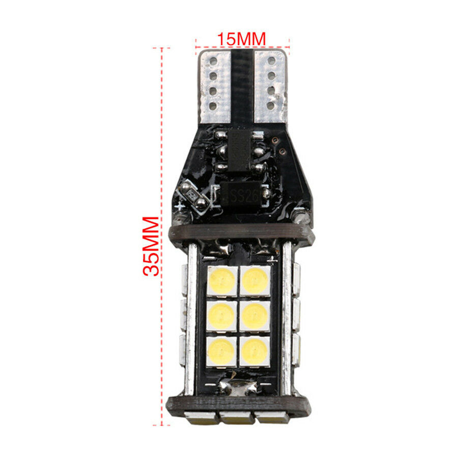 12V-24V 2 Pcs T15 Bright White Error Free 3030 24SMD LED  Backup Reverse Lights