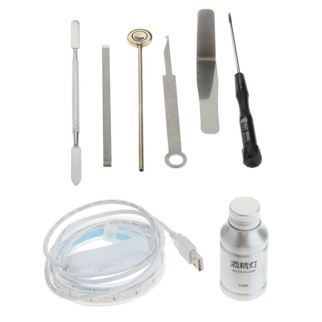 Sax Repair Kit Durable Oboe Maintenance Parts w/ LED Leak Detection Lamp