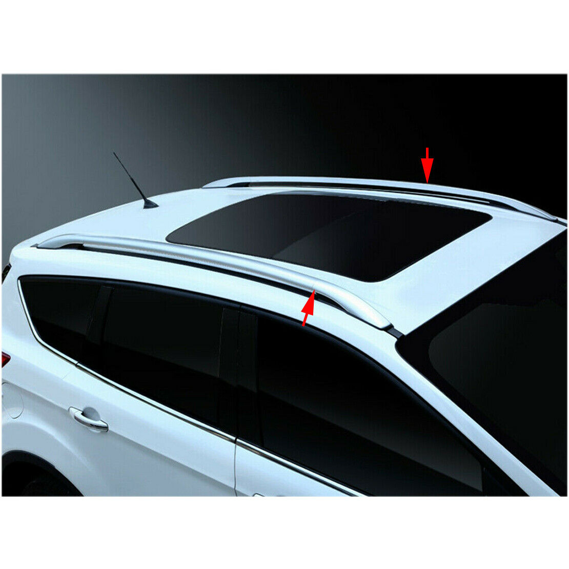 1set Roof Rack Rail Luggage Carrier Cover Fit For Ford Escape Kuga MK3 2013-2017