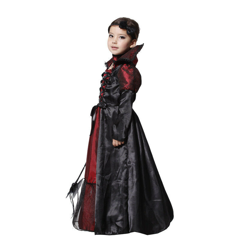 Medieval Vampire Costume Dress Ball Gown Halloween Zombie Fancy Dress