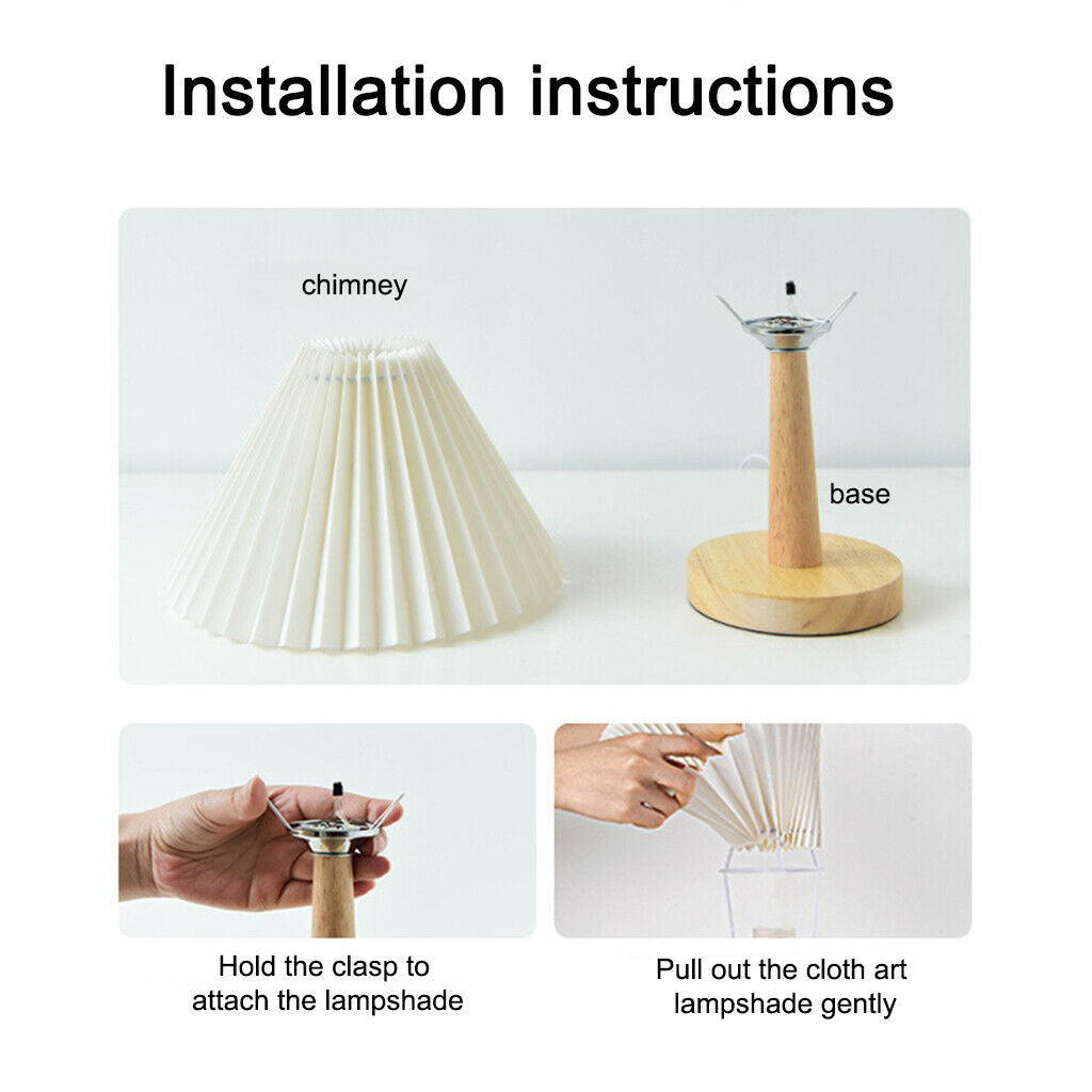 Retro USB Charger Fabric Shade Table Bedside Lamp 3 Modes Study Night Lights