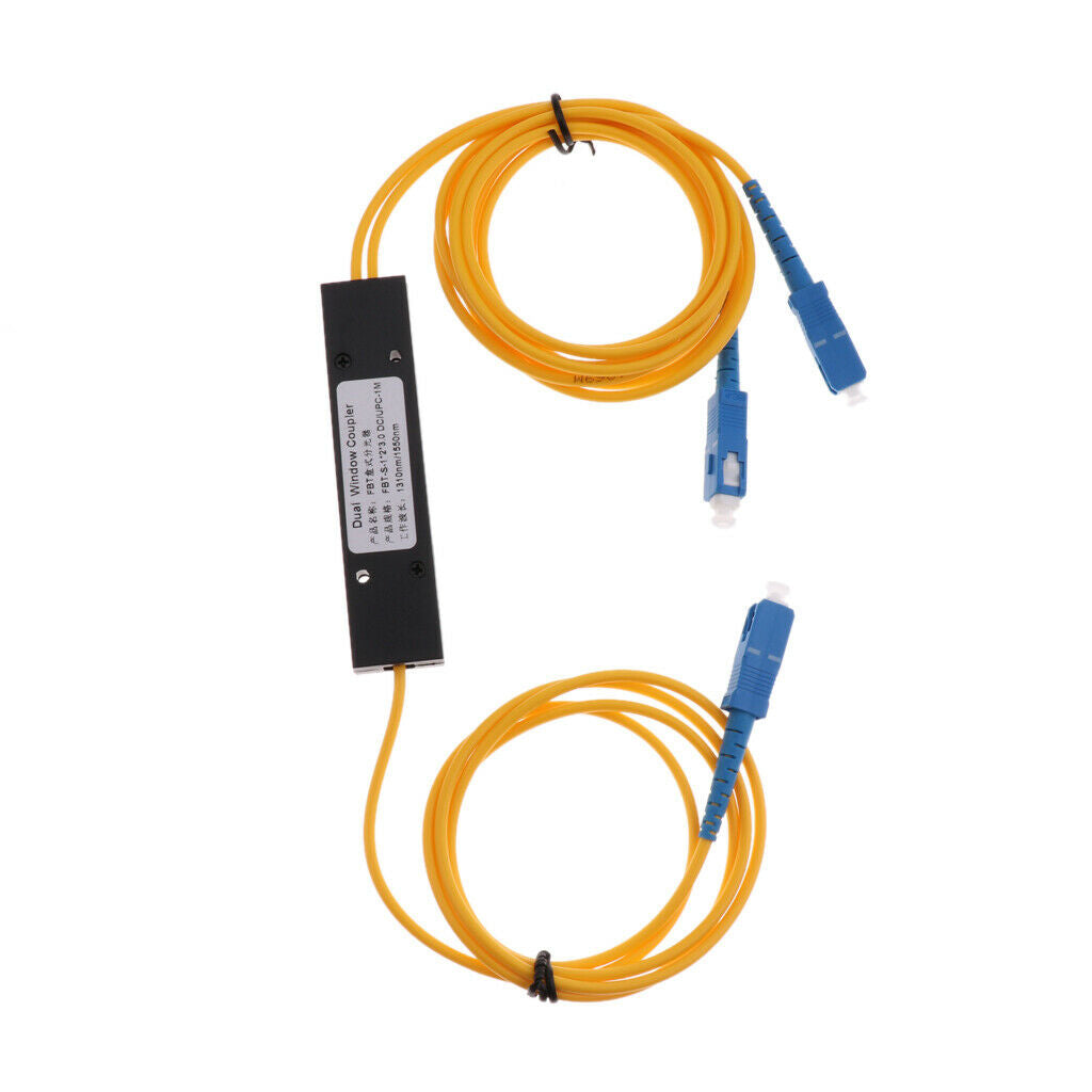 1 Pack Fiber Splitter Cable, 1310nm-1550nm SC 1 to 2 SC FTTH Fiber Splitter