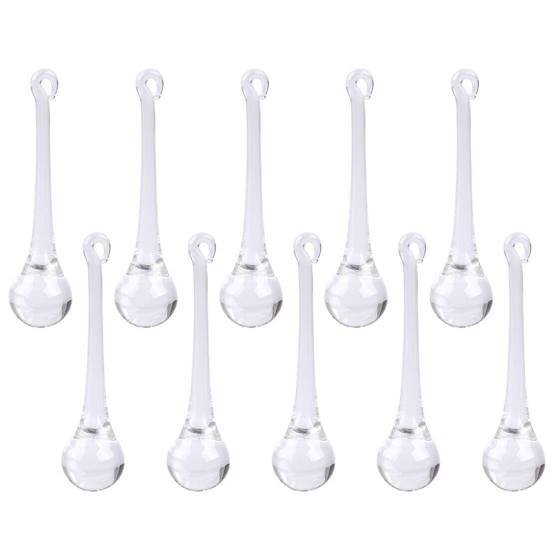 10pcs Clear Rain Drop Crystal Pendant Lighting Parts Lamp Chandelier Hanging An