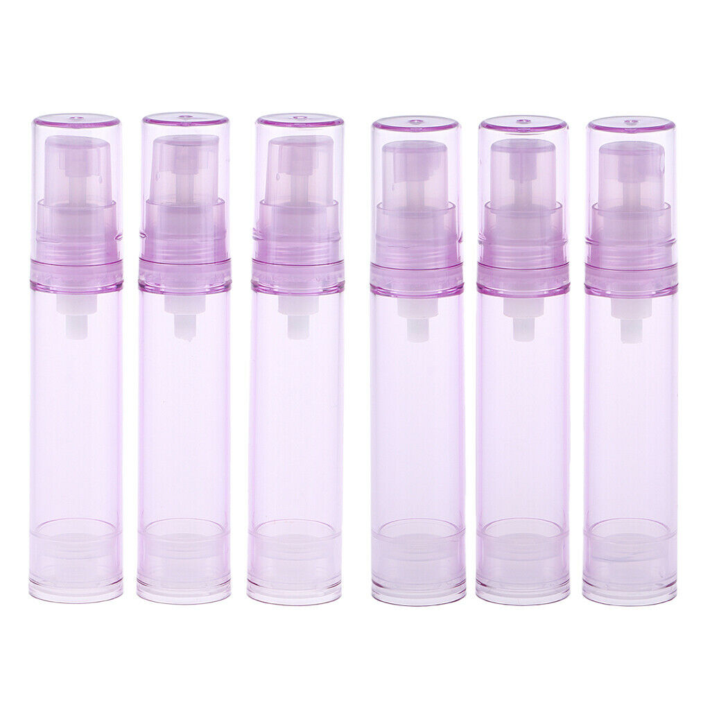 6 Pcs Clear Plastic Travel Bottle 10ml Refillable Containers Accessory for