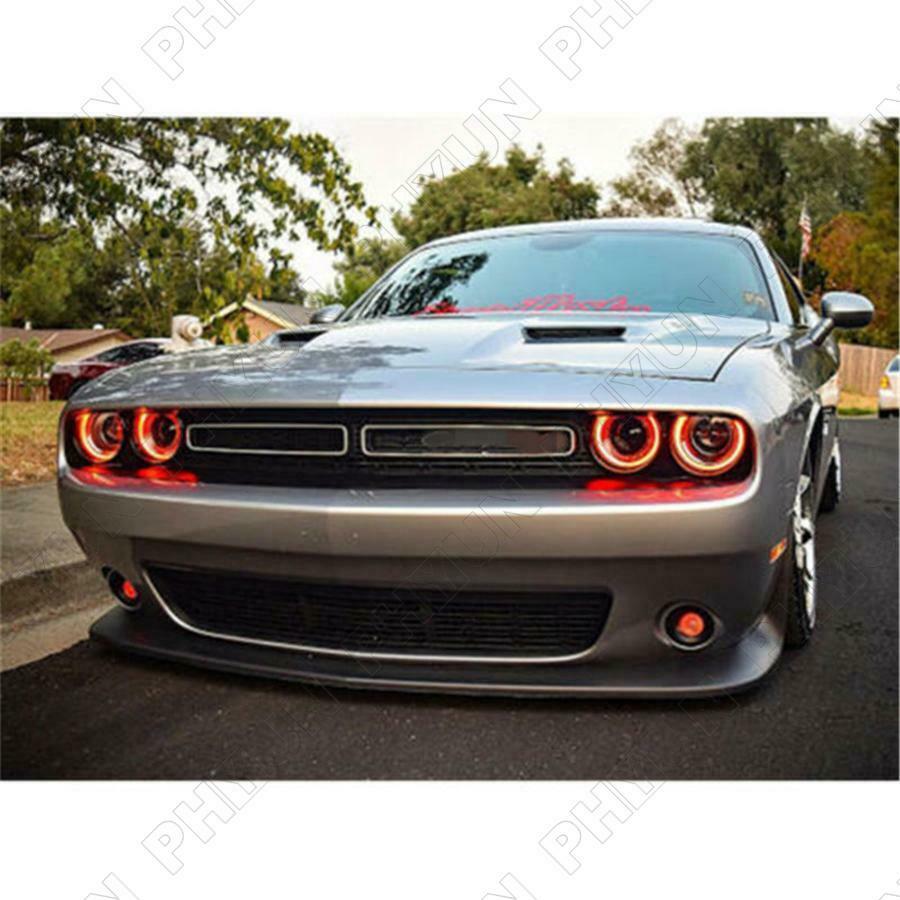 2x 60mm Angel Eyes RGB Headlight Halo Rings For Car Scooter Motorcycle Universal