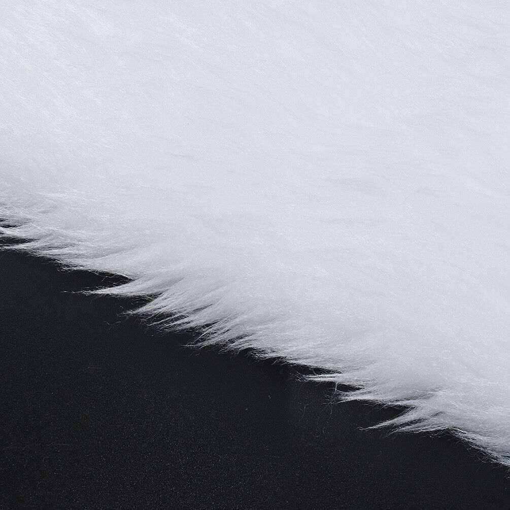 1x1.6M White Long Pile Faux Fur Fabric Upholstery Crafts Jewelry Display Blanket