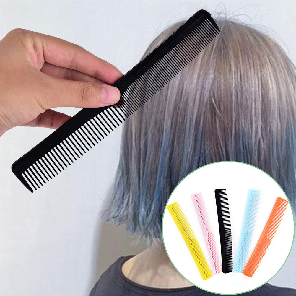 5x Salon Anti static Hairdressing Hair Cutting Plastic Comb fine tooth com.l8
