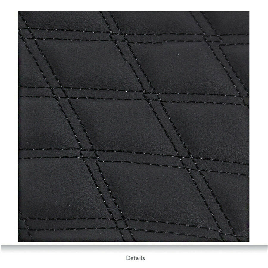 Car Armrest Cushion Box Mat Armrest Console With Phone Holder Storage Bag Black