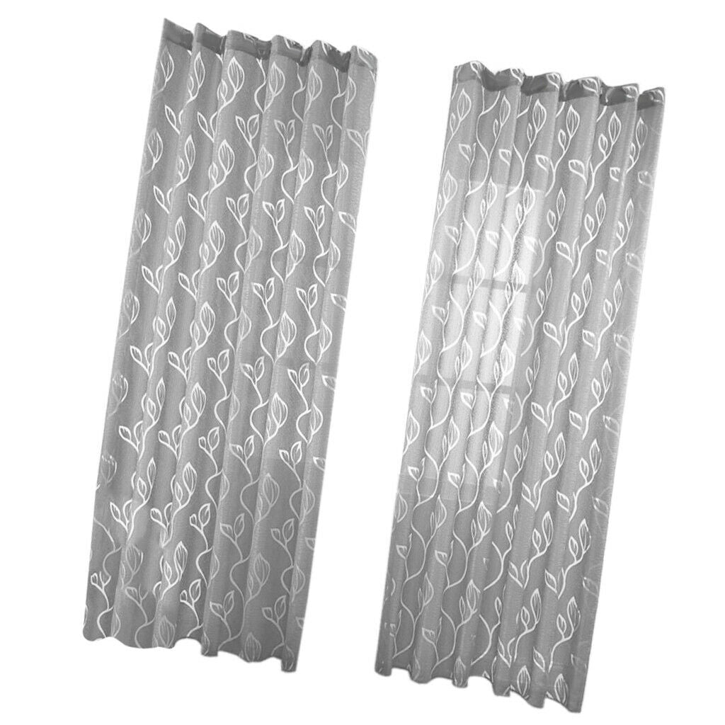 100x270cm Hanging Curtain Window Drape Curtain Voile Tulle Curtain New Gray