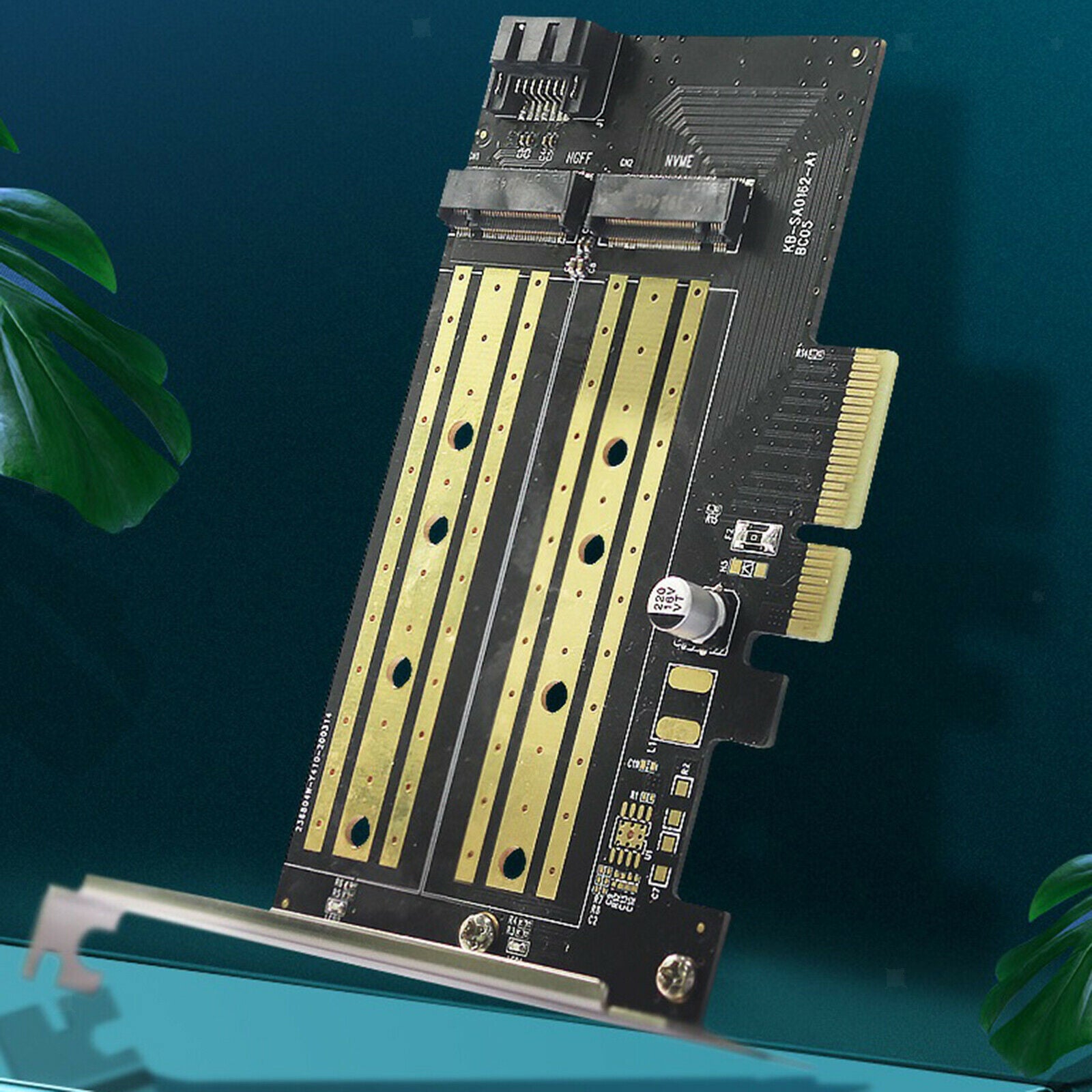 Metal PCIE to M2/M.2 Adapter SSD (M Key) 2280 2260 2230 for NVMe or SATA SSD