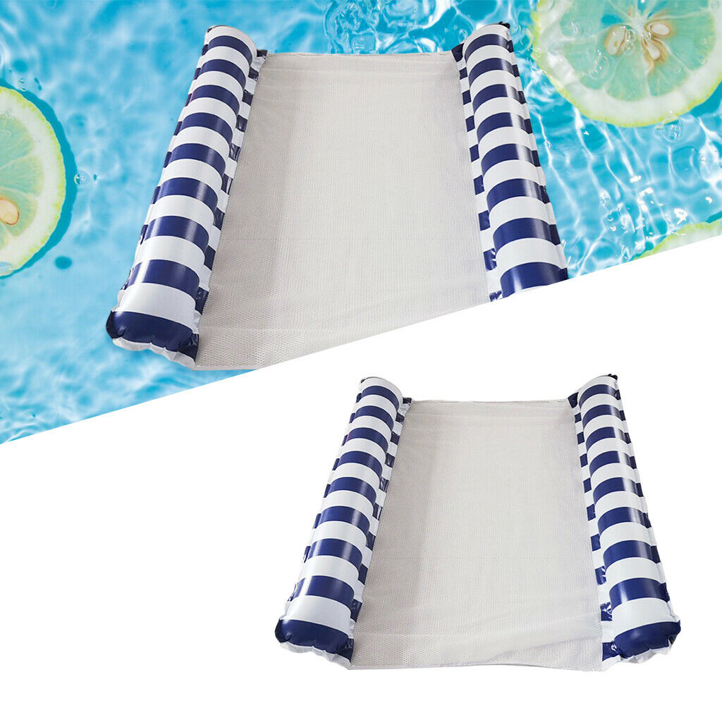 4-in-1 Inflatable Water Hammock Folding 1-2 Person Float Rafts Water Sports