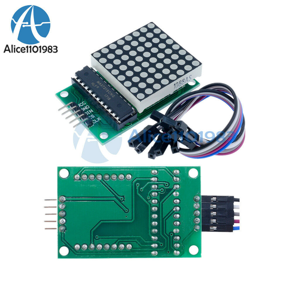 5PCS MAX7219 Dot LED matrix module MCU Control LED Display module for Arduino