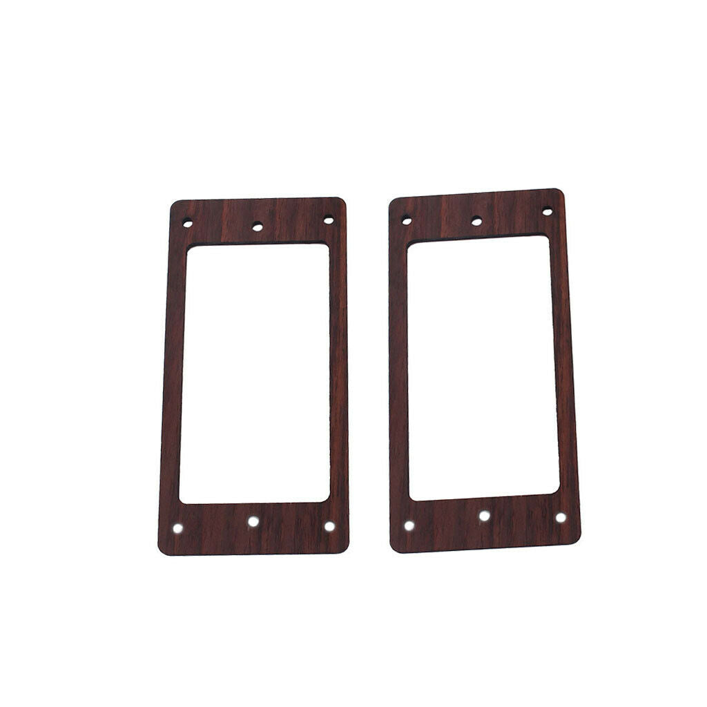 2x Rosewood Humbucker Pickup Mounting Ring Frame w/ Screws for Guitar Parts