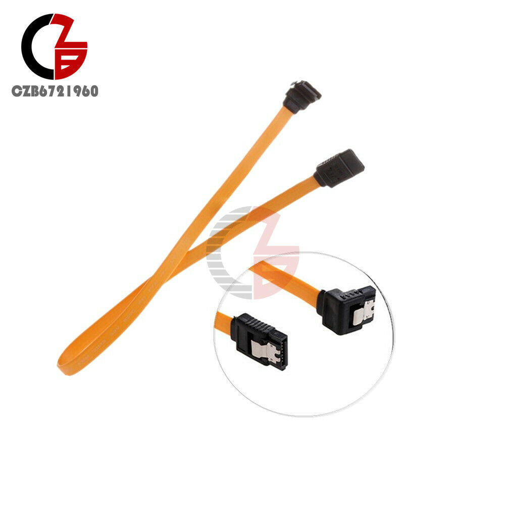 2PCS 45cm Serial SATA RAID DATA HDD Hard Signal Drive Cable Straight-Right Angle